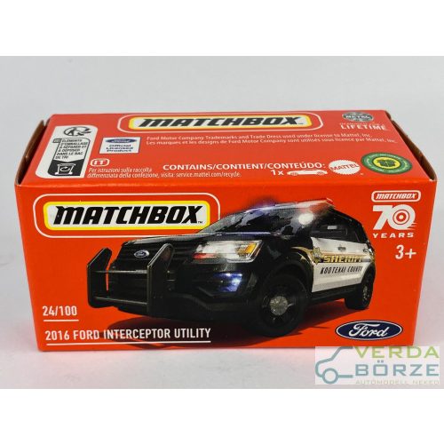 Matchbox Power Grabs 2016 Ford Police Interceptor