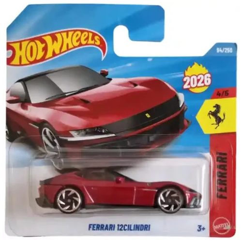 Hot Wheels Ferrari 12 Cilindri (Bliszter jobb felső sarkán gyűrődés!)