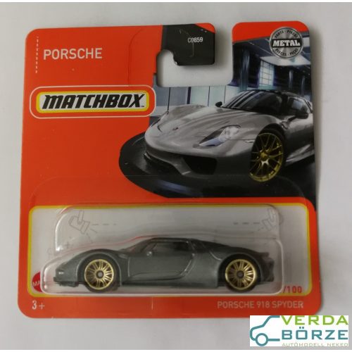 Matchbox Porsche 918 Spyder (Hátulján vonalkódos ármatrica!)