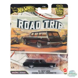   Hot Wheels Premium Car Culture - Road Trip ’64 Chevy Nova Station Wagon – Fekete – 2026