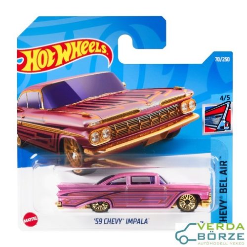 Hot Wheels '59 Chevy Impala (Kártyán gyűrődés+Hátulján vonalkódos ármatrica!)