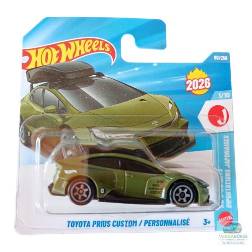 Hot Wheels Toyota Prius Custom - 2026 Zöld Tetőboxos változat!