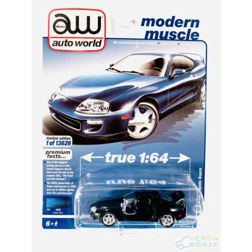 Auto World Modern Muscle 1995 Toyota Supra Baltic Blue