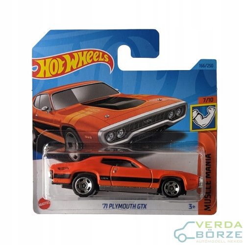 Hot Wheels '71 Plymouth GTX (Hátulján vonalkódos ármatrica!)