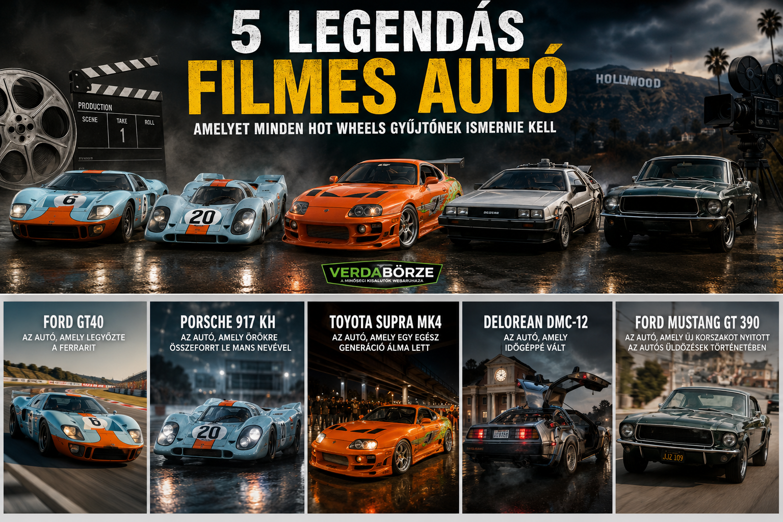 5 legendás filmes autó, amelyet minden Hot Wheels gyűjtőnek ismernie kell – 1. rész